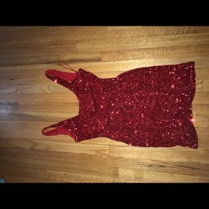 Red Sequence dress